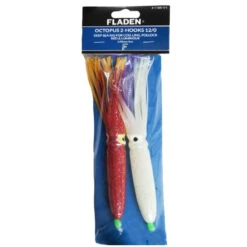 FLADEN 2er Octopus Rig Big Red-luminous - Größe 12/0