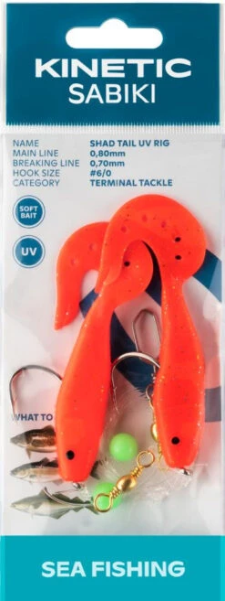 Kinetic Sabiki Shad Tail UV - Vorfach