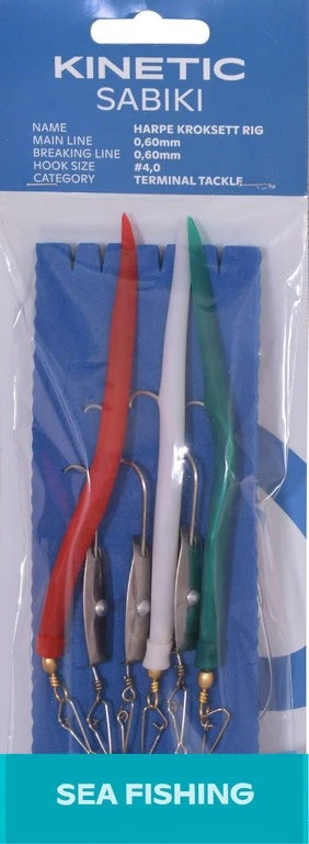 Kinetic Sabiki Harpe Kroksett Rig - Vorfach Makk Und Spoon 3 Kinetic Sabiki Harpe Kroksett Rig - Vorfach Makk Und Spoon